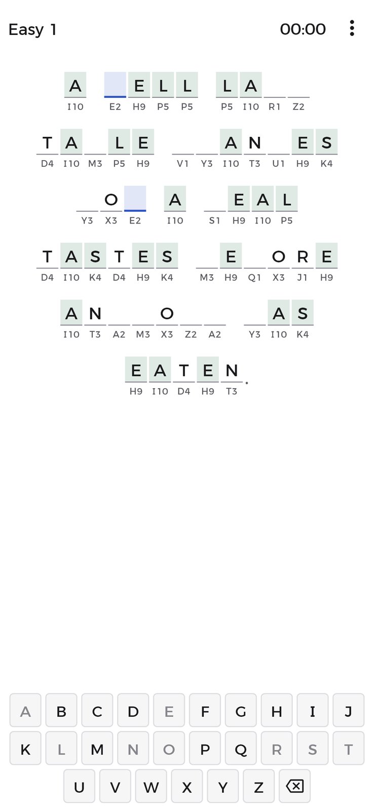 Cryptogram — original texts, a fair cipher