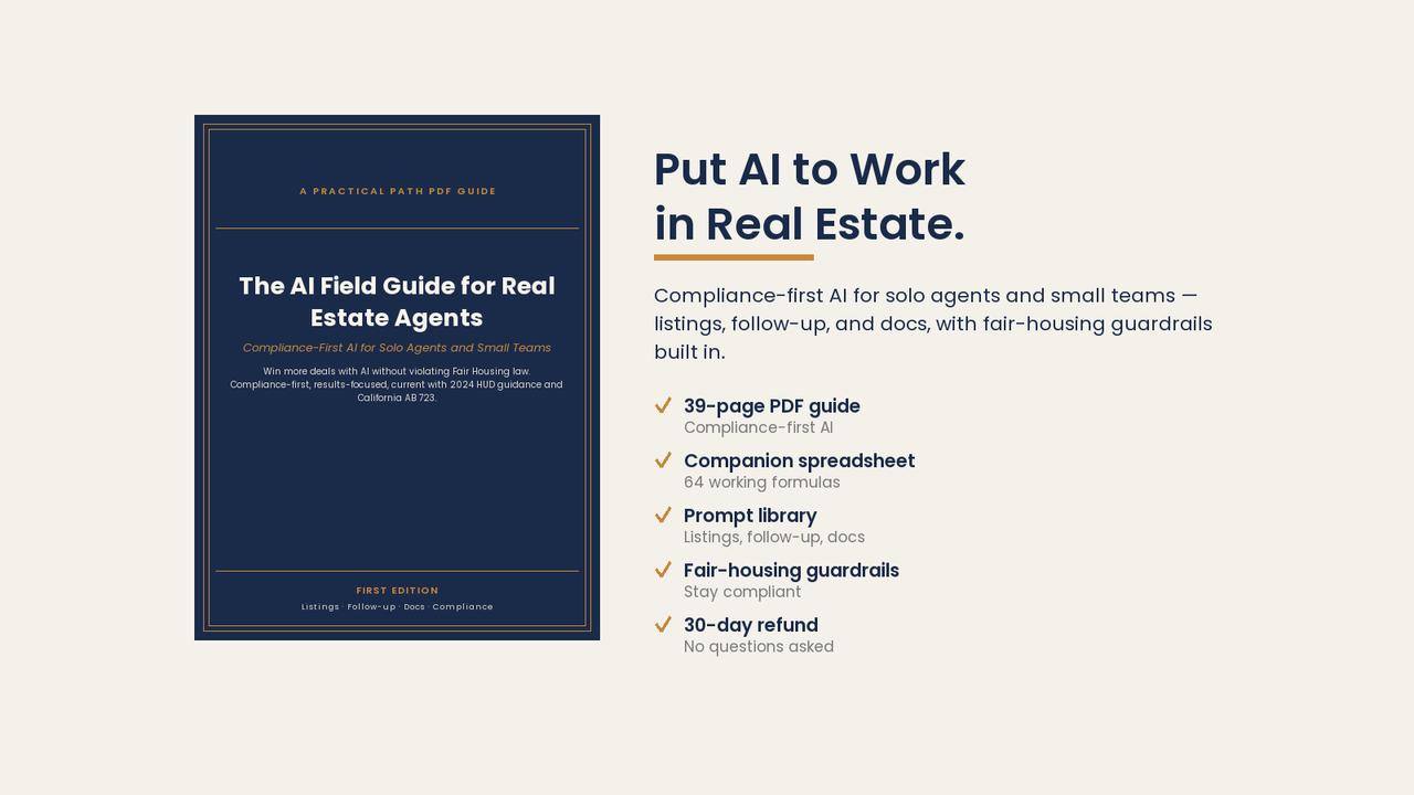 Cover of The AI Field Guide for Real Estate Agents