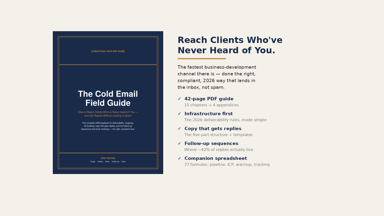 Cover of The Cold Email Field Guide