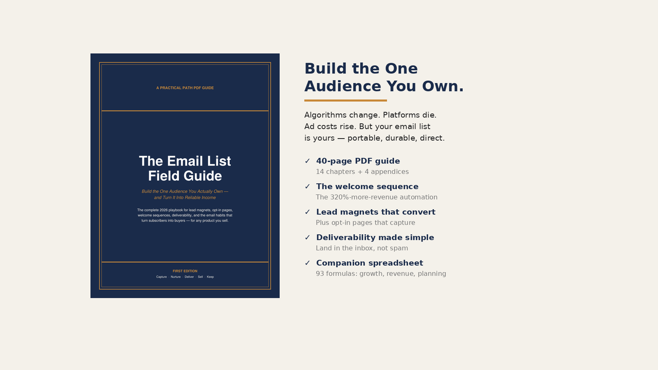 Cover of The Email List Field Guide