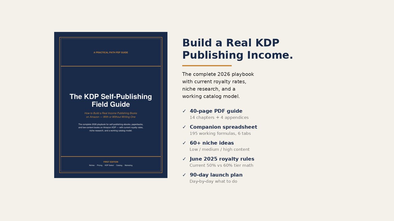 Cover of The KDP Self-Publishing Field Guide