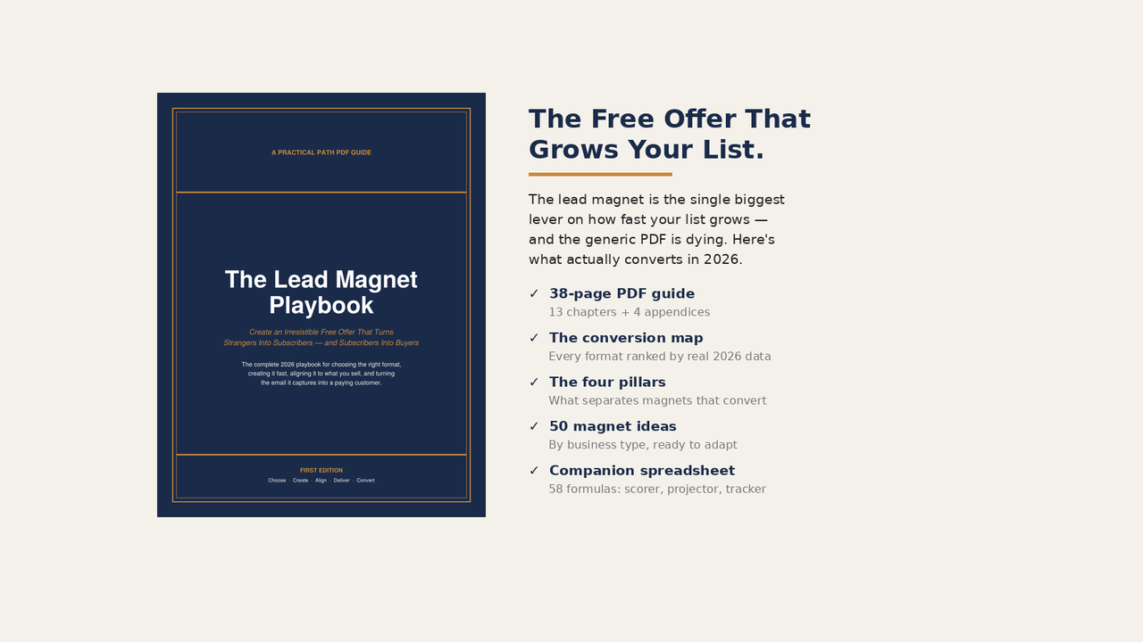 Cover of The Lead Magnet Playbook