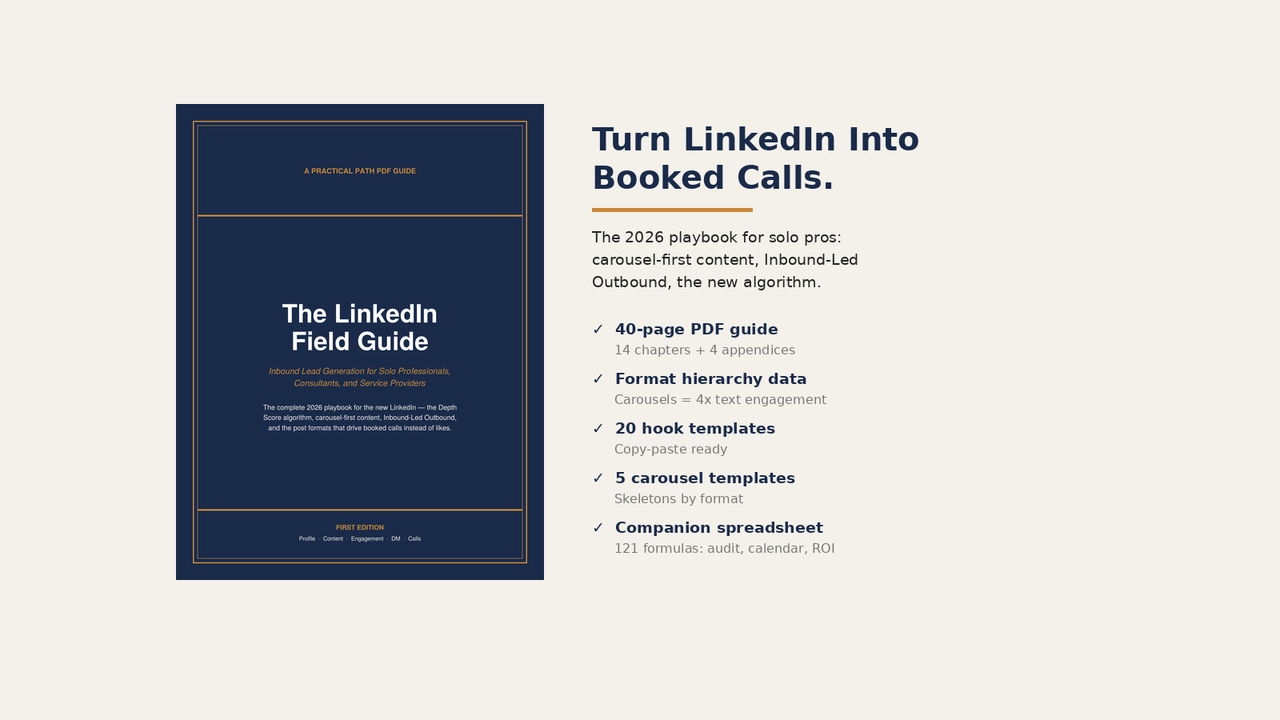 Cover of The LinkedIn Field Guide for Solo Professionals