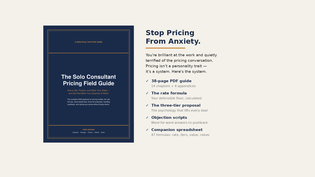 Cover of The Solo Consultant Pricing Field Guide