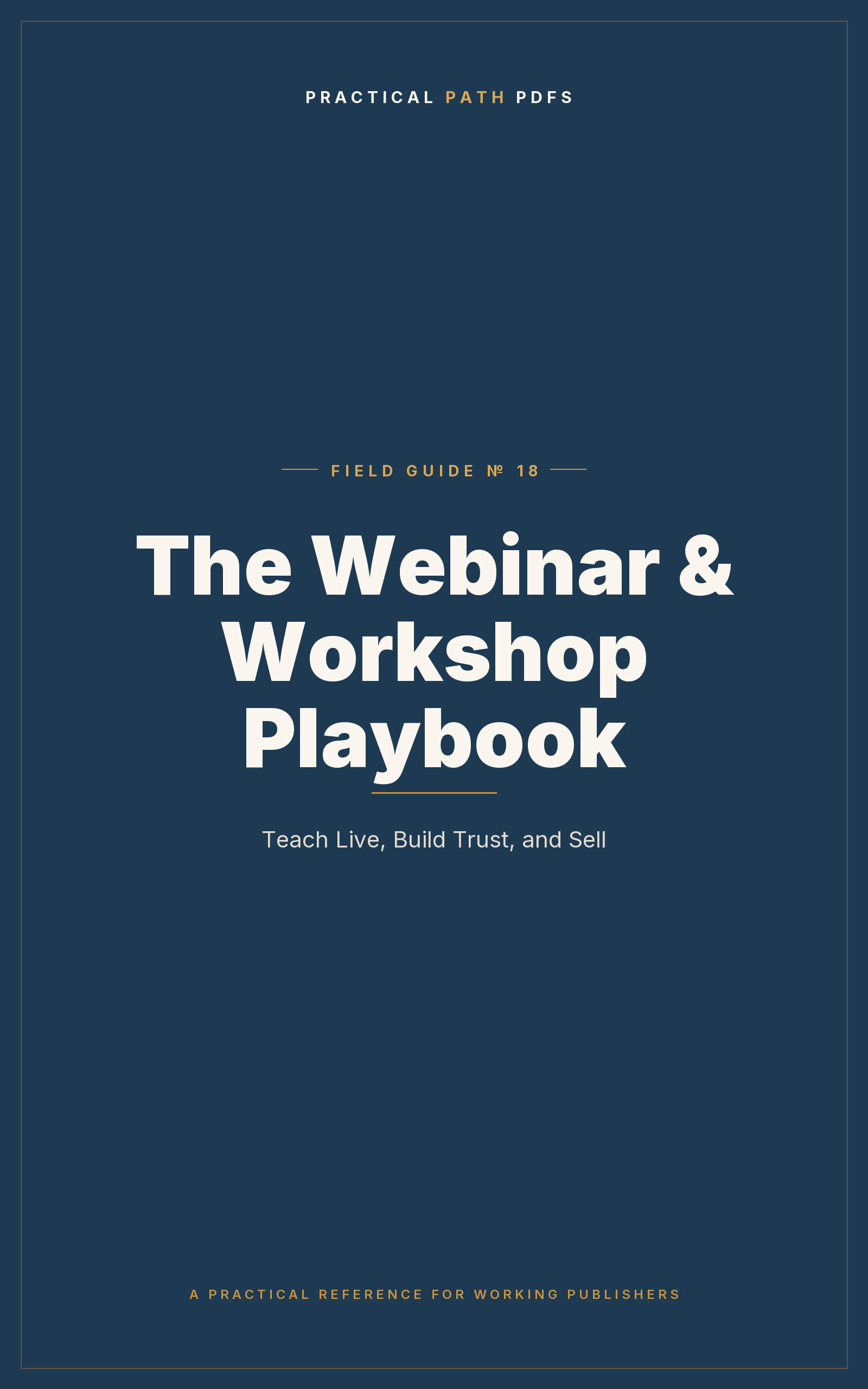 Cover of The Webinar & Workshop Playbook